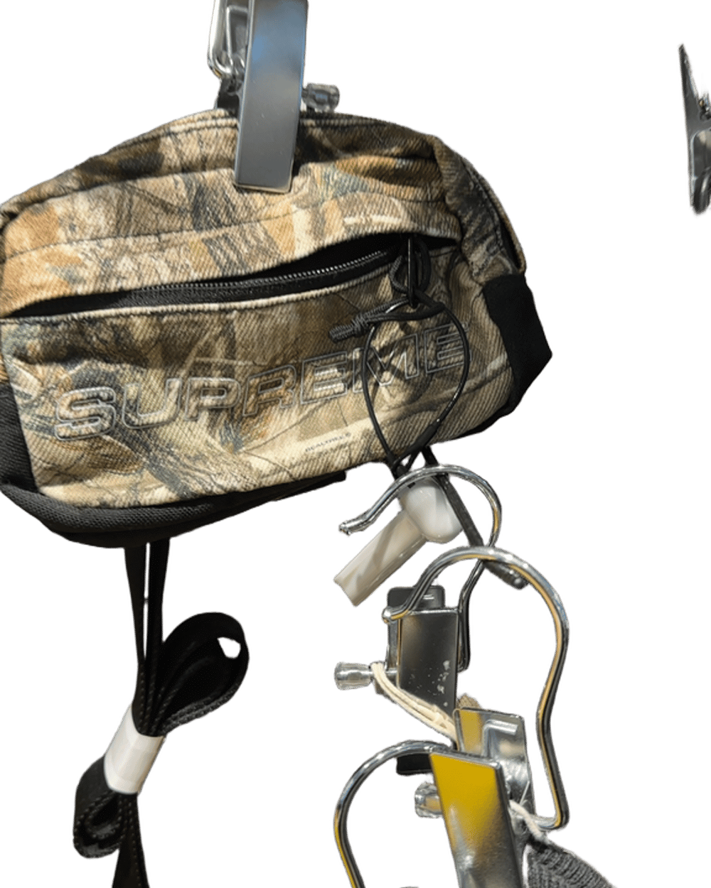 Supreme Camo Belt Bag with Whistle Keychain Camouflage
