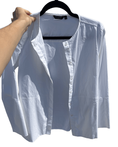 Massimo Dutti White Button-Up Shirt White